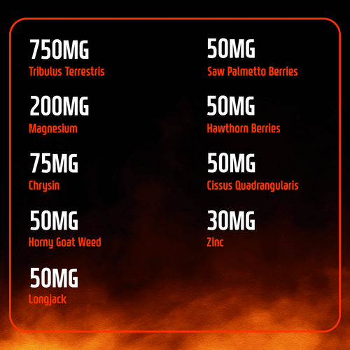 Mega testo, horny goat weed, Longjack, Tribulus, Zinc, stamina, 90 capsules - Picture 3 of 6