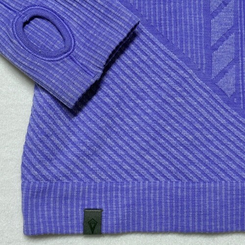 Ivivva by Lululemon Girls 12 Long Sleeve Shirt Glacier Air Top Thumbholes Purple - Picture 6 of 12