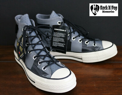 Converse hi leather grey Clearance