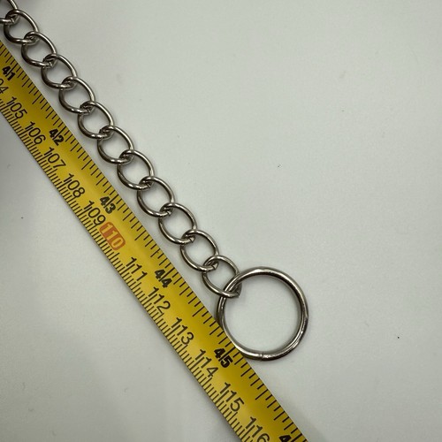 Cintura donna maglia ovale tono argento - cintura catena regolabile per abiti e jeans - Foto 10 di 18
