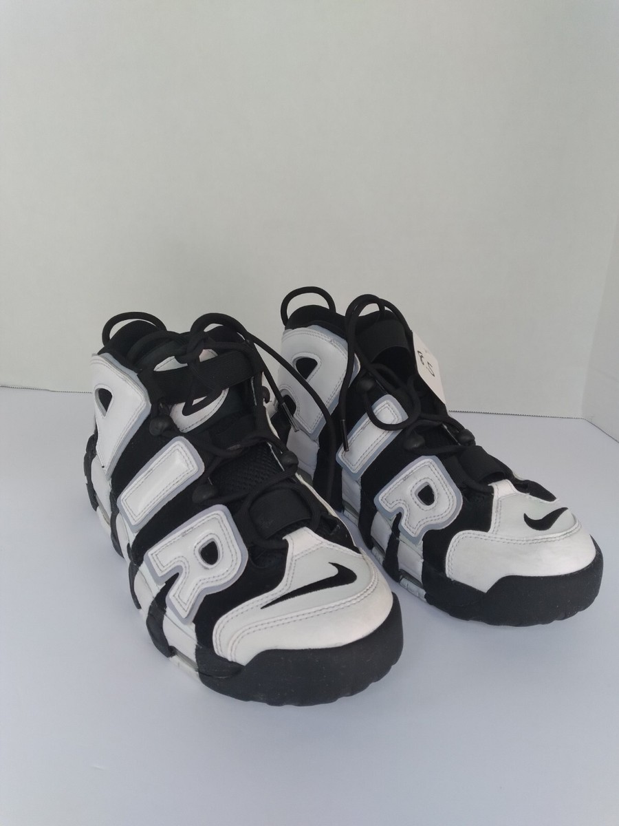 Nike Air More Uptempo Sneakers Basketball Shoes Black White Size
