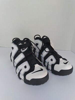 Nike Air More Uptempo Sneakers Basketball Shoes Black White Size 8.5