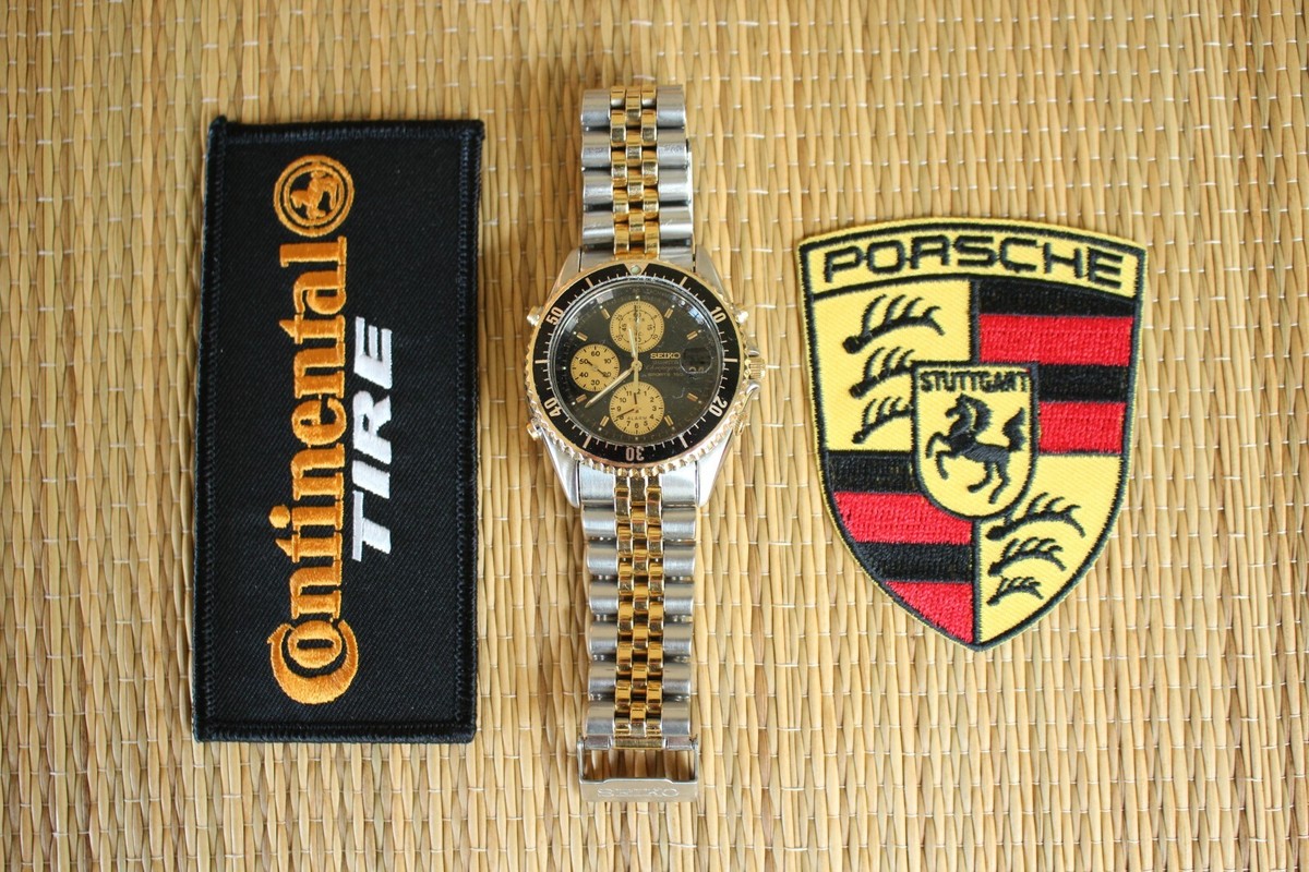 PORSCHE RACE CLASSIC COMBO SEIKO 150 TU-TONE CHRONO CHRONOGRAPH