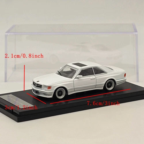 Toys Car Collezione 1/64 Mercedes-Benz 560 SEC AMG Bianco Diecast - Foto 3 di 5