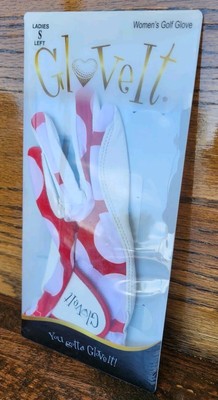 * GLOVE IT * Ta-Dot Women's Left Golf Glove, Leather, Small, Polka Dot Red White