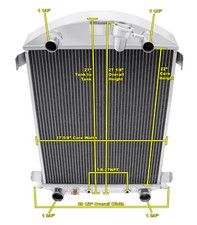 Ar Champion 3 Row Radiator Flathead Config-1930 1931 Ford Model A V8 Conversion