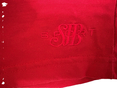 SJB Sport Red Shorts Logo 2 Pockets Elastic Waist Cotton Size PM - Picture 5 of 9