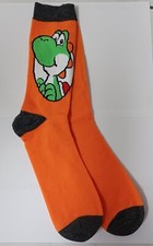 Yoshi Orange Super Mario Bros Funny Game Retro Cosplay Anime Cartoon Adult Socks