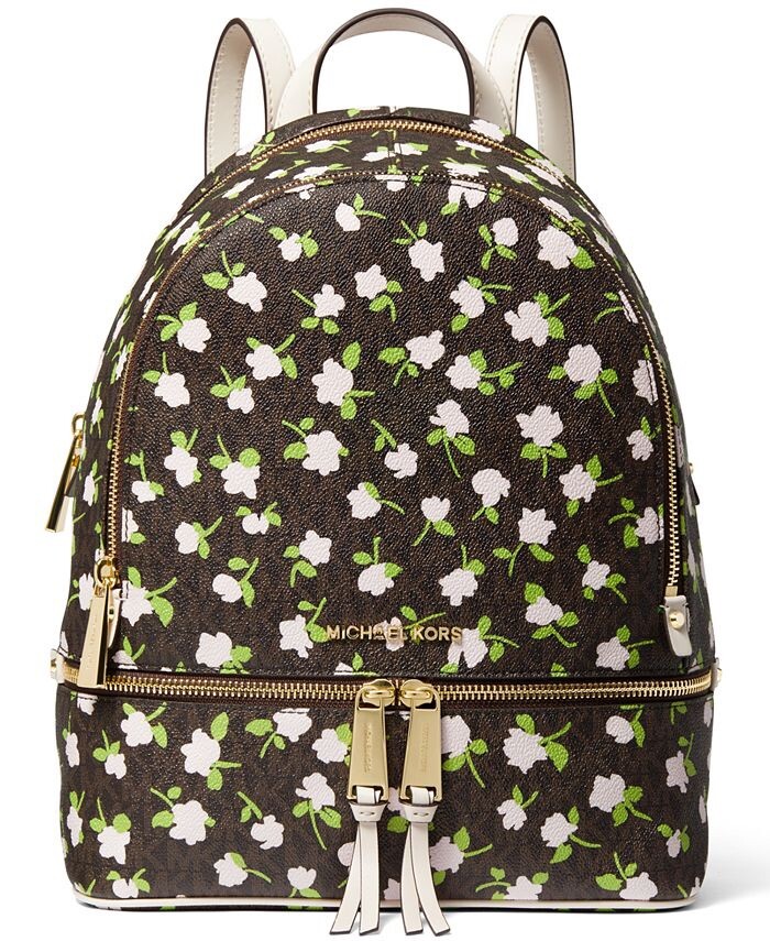 Michael Kors Jet Set Rhea Zip FLORAL Backpack Michael Kors Rhea Zip Medium Backpack Primrose M - Walmart  main image 4