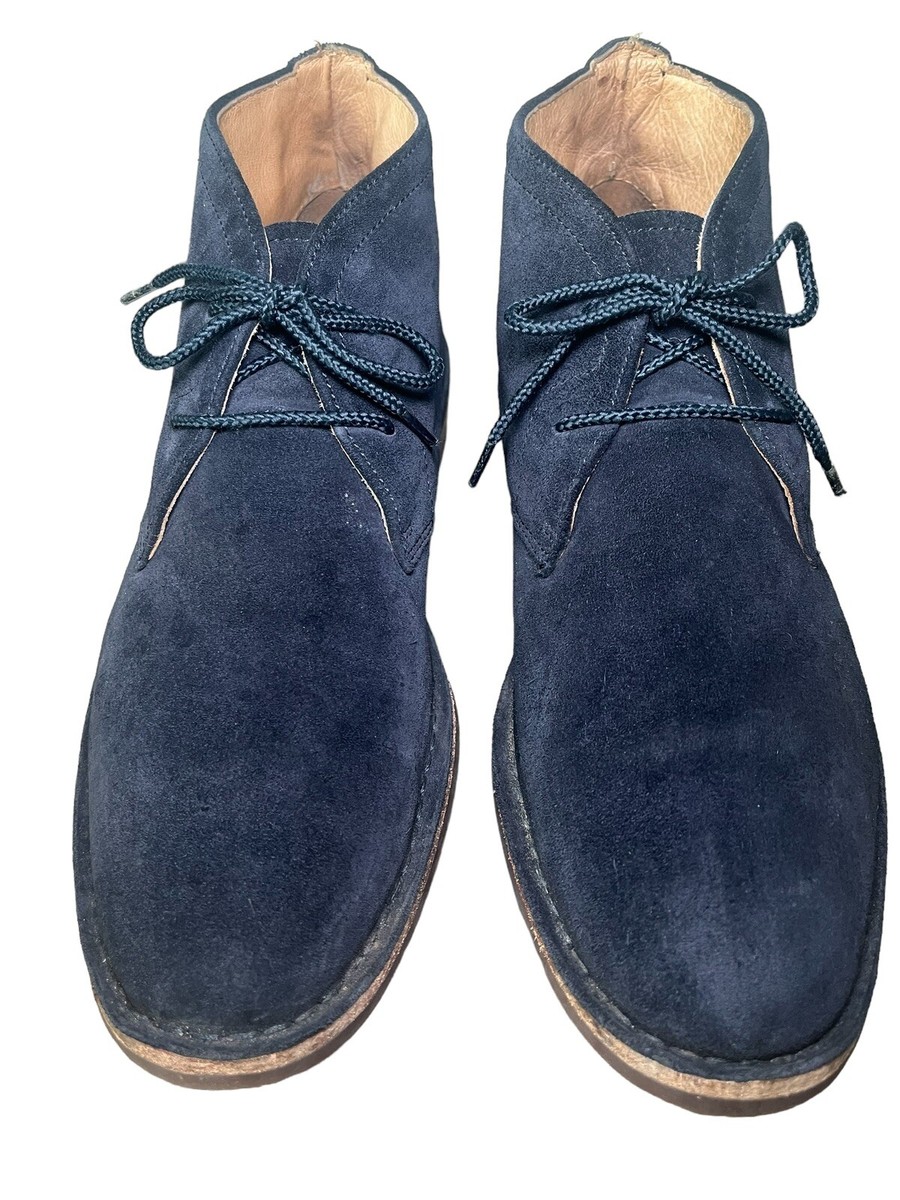 Trask Blue Chukka Boots Sleek and Versatile‎ Trask - Brady Navy Blue Suede Chukka Boot | Mitchell Stores main image 2