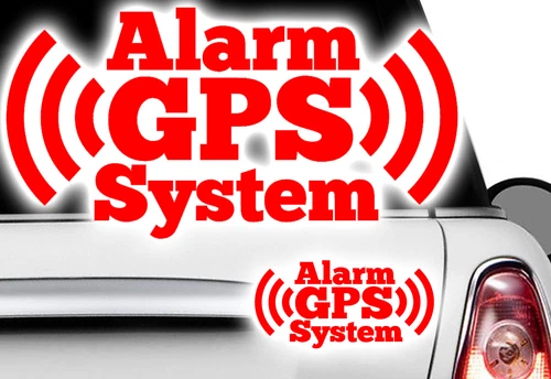5x GPS Alarm System Sticker Tattoo Film Caution System Surveillance Secured