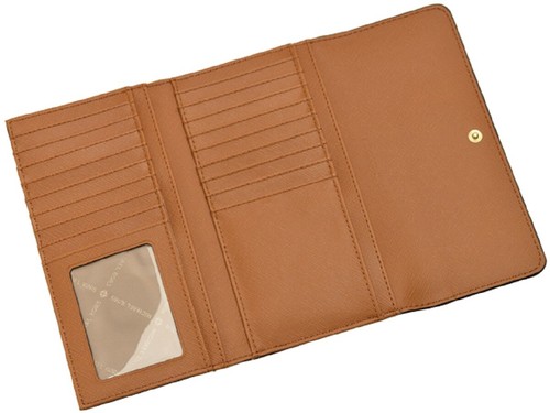 Michael Kors Jet Set Travel Large Trifold Signature PVC Wallet - Picture 3 of 10
