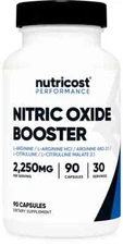 Nutricost Nitric Oxide Booster 2,250mg, 90 Capsules, 30 Servings - 11/2027