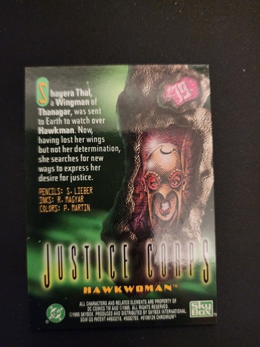 1995 DC Legends Power Chrome Trading Cards #19 HAWKWOMAN - Picture 2 of 2