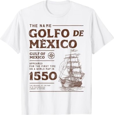 Gulf of Mexico Name Origin 1550 Unisex T-Shirt