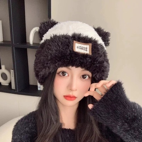 Cute Bear Wool Hat Women's Winter Thickened Warm Knitted Hat - Picture 68 of 112
