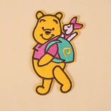 Cute Animal Bear piggy friend Iron-on Embroidered Patch Patches 002