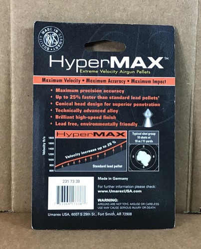Umarex RWS HyperMAX Pellets .22 Caliber 80 Count 2317338 - Picture 3 of 4