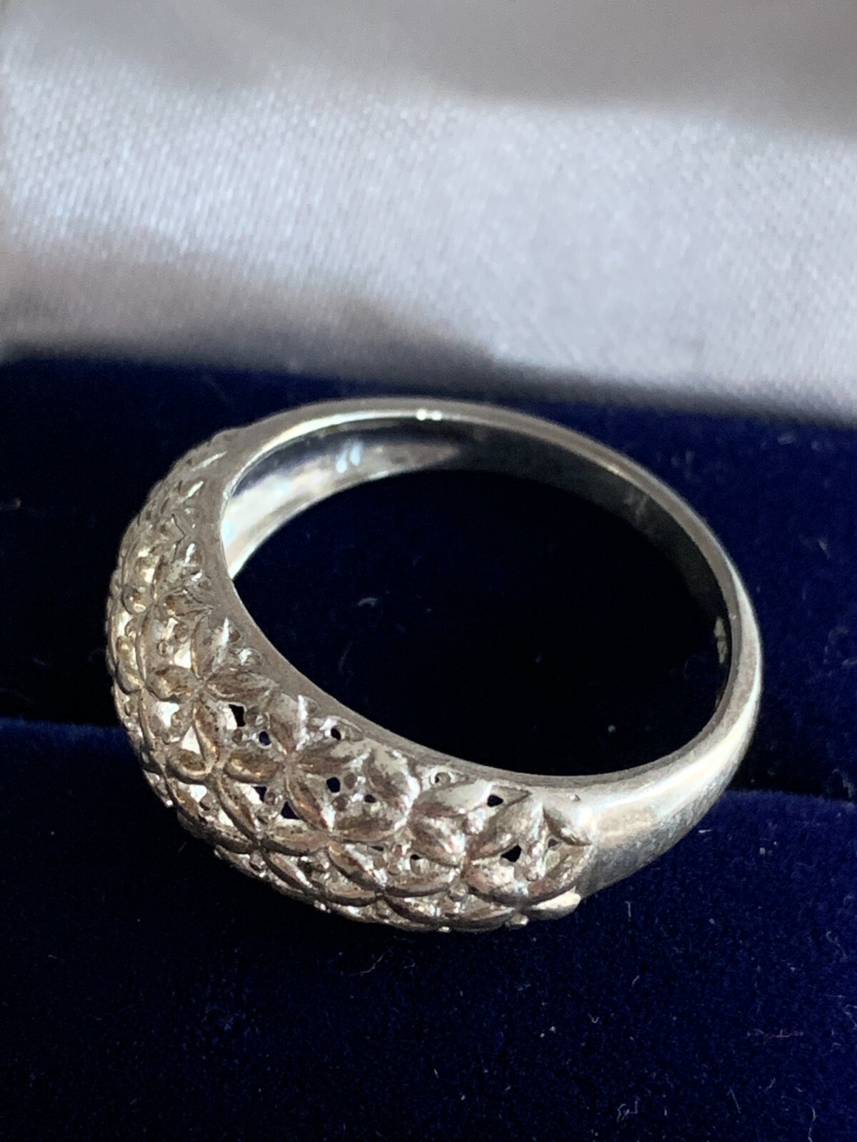 Vintage Solid Silver Ring Size T Hallmarked - image 3