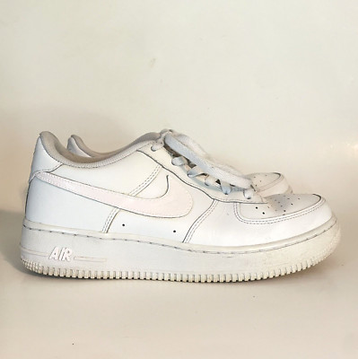 Nike Air Force 314192-117 Shoes Youth Size 7Y White w/ Light Pink Swoosh