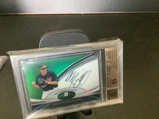 2011 BOWMAN PLATINUM PROSPECT AUTO GREEN REFR. MANNY MACHADO /399 BGS 10 AUTO 10