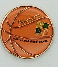 INDIANA MICRO HOOSIER BASKETBALL GEOCOIN UNACTIVATED AND TRACEABLE