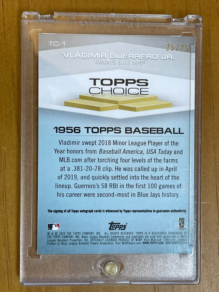 Topps Choice 2020 Vladimir Guerrero Jr. 3rd Base Blue Jays Topps Choice 2020 Vladimir Guerrero Jr. 3rd Base Blue Jays