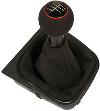 FÜR VW GOLF 5 6 GTI EOS SCIROCCO 6G ALCANTARA © SCHALTKNAUF SCHALTSACK BLACK 02