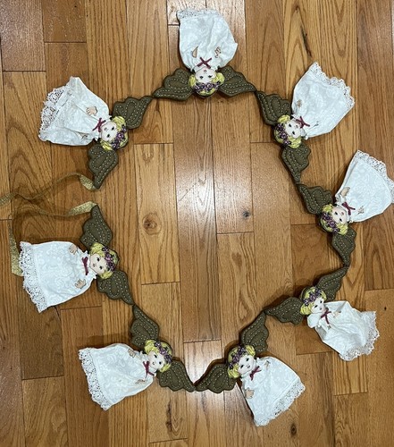 Handmade Angel Garland 69” Inches Granny Core Unique Vintage - Picture 2 of 6