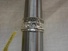 Sterling Silver Floral Scroll Concave Fidget Spinner Ring Size 6 New NWT