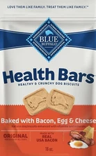 BLUE Buffalo Crunchy Dog Treats Biscuits, Health Bar Delicious 16-oz Bag Yum USA