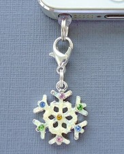 Snowflake cell phone Charm Anti Dust Proof Plug Ear Jack C10