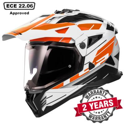 LS2 MX702 PIONEER II ECE22.06 DUAL VISOR ADVENTURE MOTORIKE HELMET NAMIB ORANGE