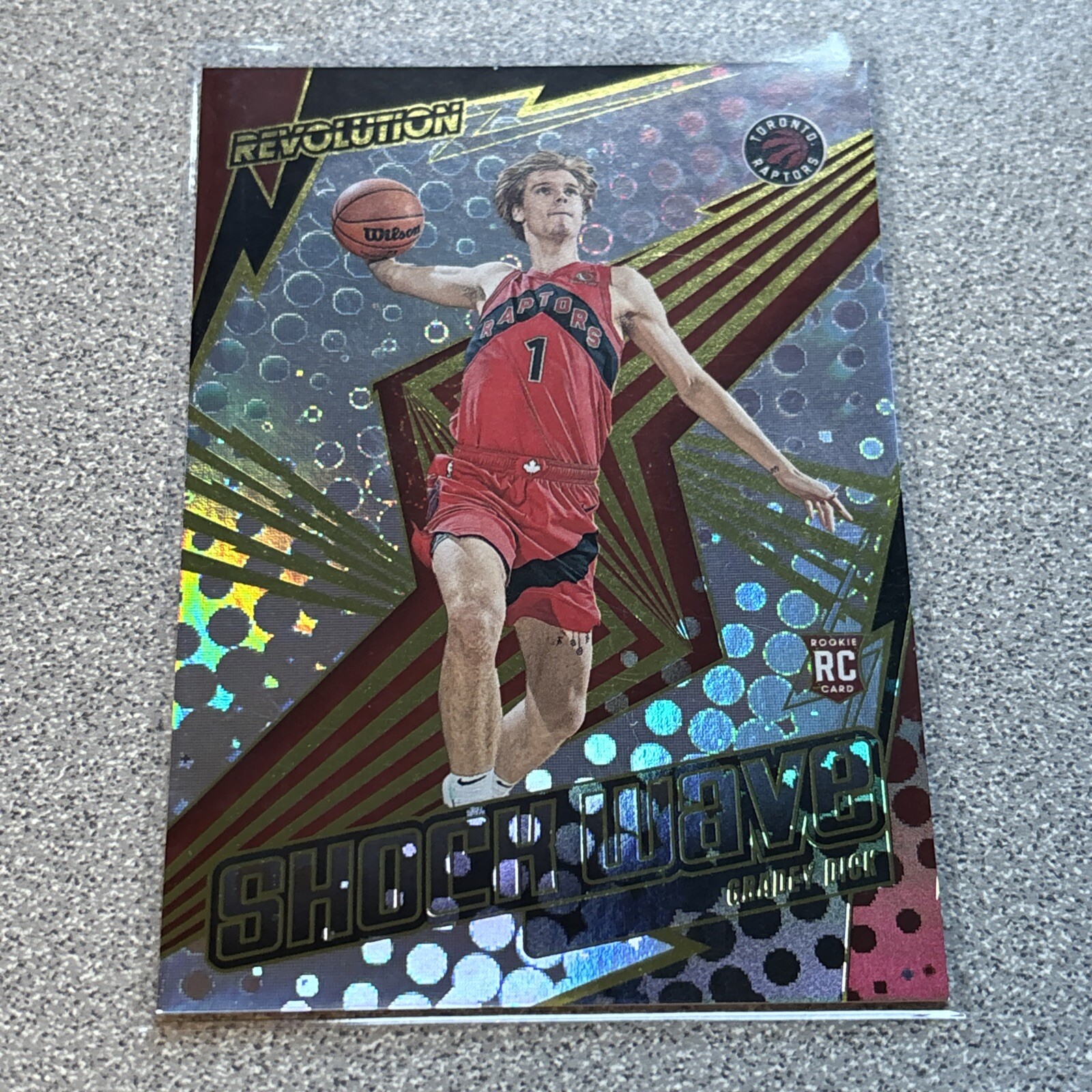 2023-24 Panini Revolution Gradey Dick RC Shock Wave #12 Raptors