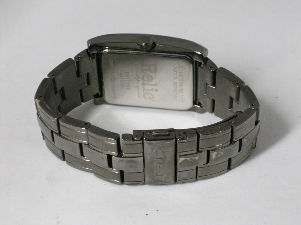 Relic ZR-77133 Skeleton Dial Gunmetal Stainless Steel Men's Relic ZR-77133 Skeleton Dial Gunmetal Stainless Steel Men's