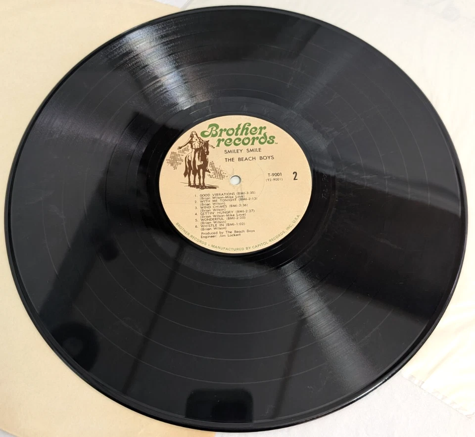 1967 THE BEACH BOYS Smiley Smile 1ST PRINT MONO T9001 NO Turnbill Credit Vinyl Foto 4 de 4