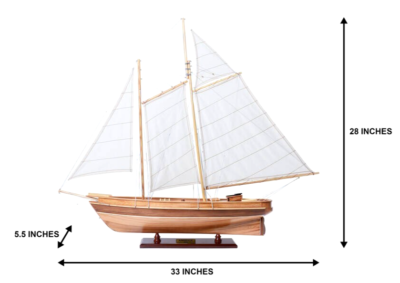 NAUTIMALL Modèle de voilier en bois de 25 Columbia America's Cup Bateau nautique Yacht Vintage Rustique Décor maison (Bleu Vintage NAUTIMALL Modèle de voilier en bois de 25 Columbia America's Cup Bateau nautique Yacht Vintage Rustique Décor maison (Bleu Vintage
