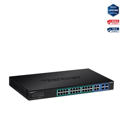 TRENDnet TPE-5028WS 28-Port Gigabit Web Smart  PoE+ Switch (370W)
