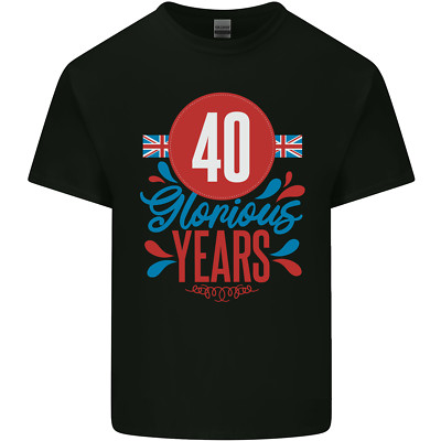 Glorious 40 Jahre 40. Geburtstag Union Jack Flagge Herren Maglietta Tee Top