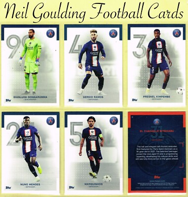 Topps Official Team Set 2022-23   Paris Saint Germain   Fußball Karten