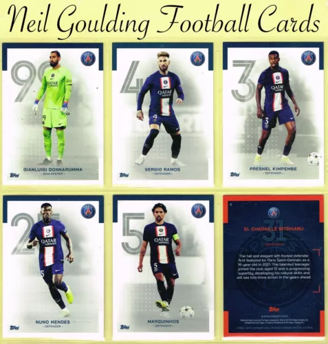 Topps Official Team Set 2022-23 ☆ PARIS SAINT GERMAIN  ☆ Football Cards