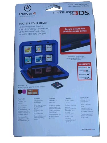 Nintendo 3DS Game Vault Power A Case Black Secure Protection DS & 3DS NEW SEALED - Picture 2 of 3