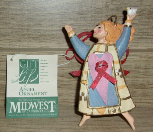 Midwest of Cannon Falls Gift of Life Angel Ornament Aids Vintage New Old Stock - Picture 1 of 2