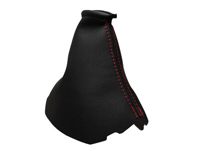 Shift Boot For Toyota Auris (2006-2012) Shift Boot Natural Leather Thread Red