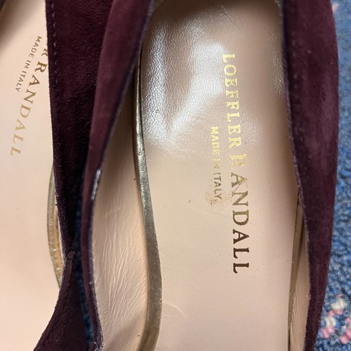 Loeffler Randall donna bordeaux scamosciato dettaglio vernice pompa classica taglia 7B Italia - Foto 5 di 12