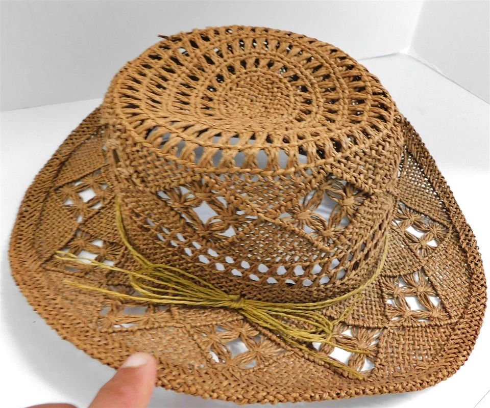 Scala Collection 天然 100% 纸草牛仔帽 尺寸 OS — 第 3/4 张图片