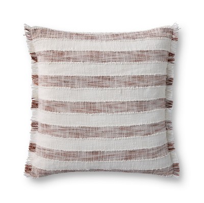 ll II Pillow, Rust/Ivory