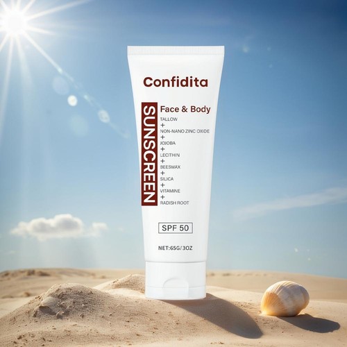 Confidita's Tallow Sunscreen SPF 50, Organic Natural Tallow Sunscreen, Clean Y0 - Picture 5 of 9