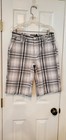 Men's Shorts White & Black Plaid 30 Waist by FreeWorld Skate Shorts — photo 1
