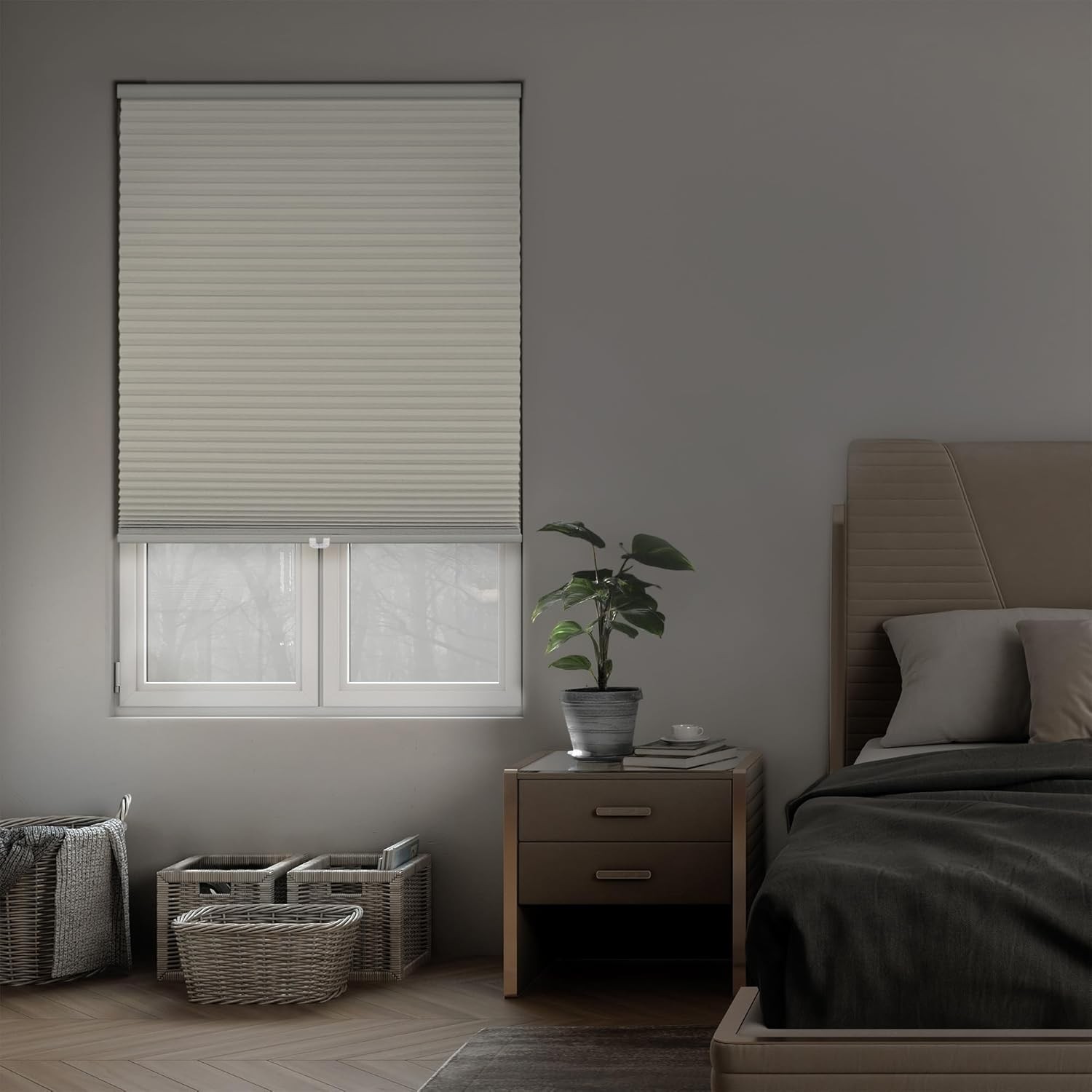 Cordless Blackout Cellular Shade 1.5 Inch &ndash; Energy-Saving, Inside/Outside Mount